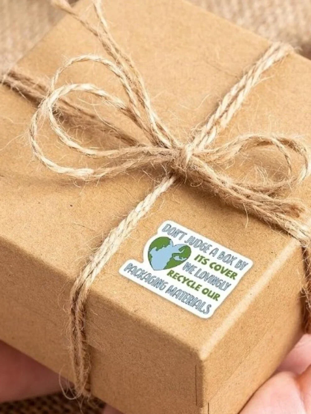 Lovingly Recycled Box Thank You Stickers